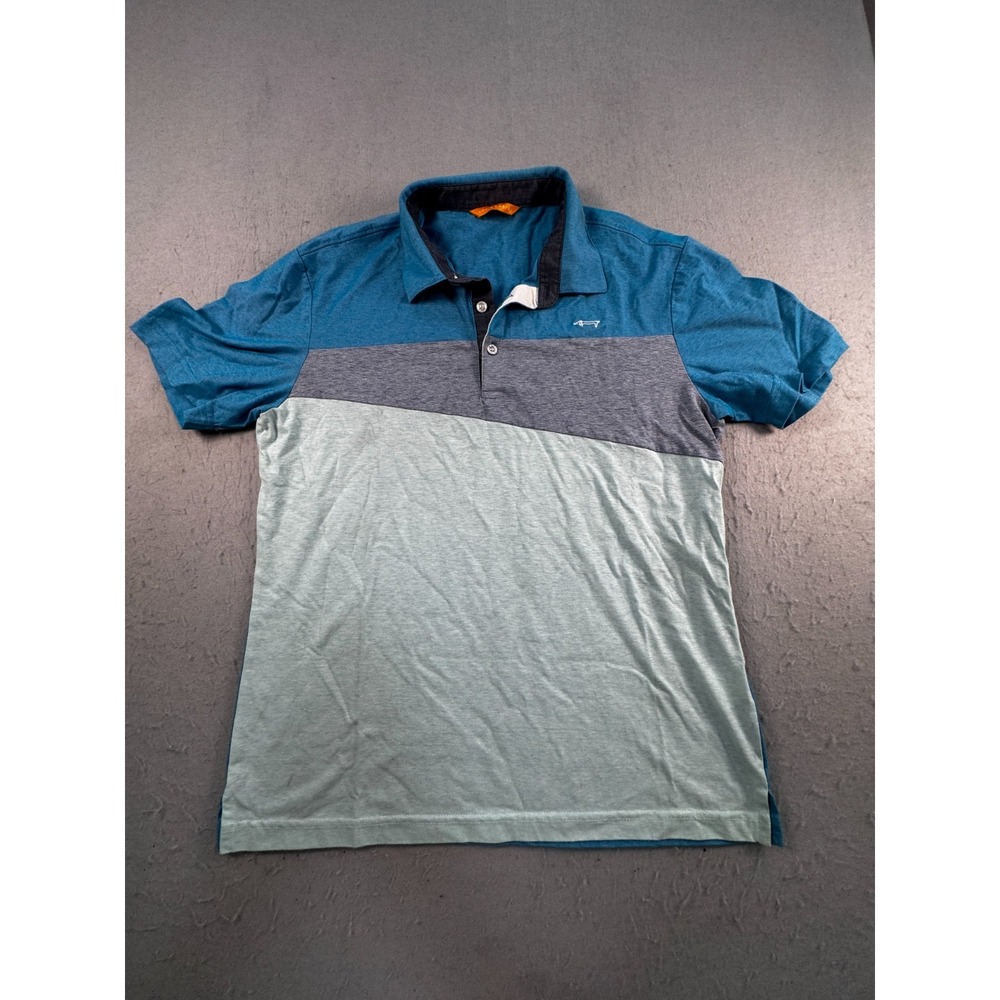Louis Castel 100 Polo Shirt Mens Multicolor Colorblock Performance Golf S